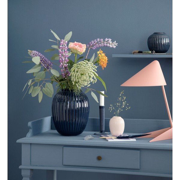 Tumši zils keramikas svečturis Kähler Design Hammershoi, augstums 16 cm-image-3