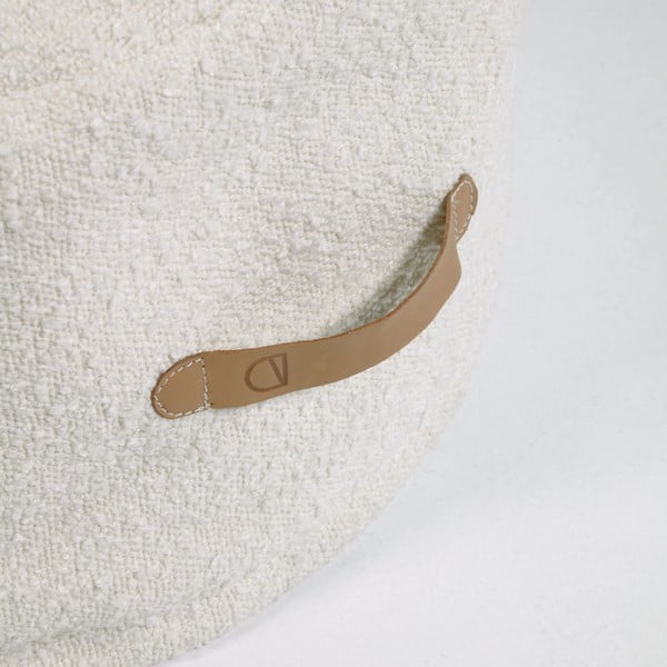Balts pufs Kave Home Adara, ø 50 cm-image-2