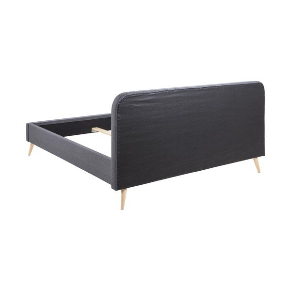 Pelēks polsterēts gultas rāmis Actona Alma, 180 x 200 cm-image-3