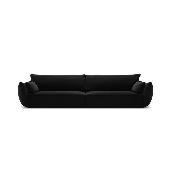 Melns samta dīvāns 248 cm Vanda – Mazzini Sofas