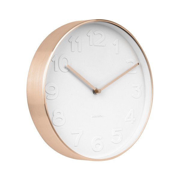 Sienas pulkstenis ar vara krāsas detaļām Karlsson Mr. White, ⌀ 28 cm-image-1