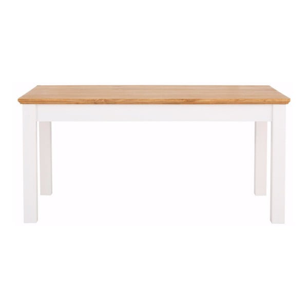 Balts priedes masīvkoka pusdienu galds ar atvilktni Støraa Suzie-image-2
