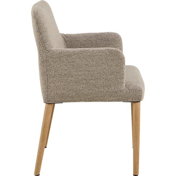 Bēšs polsterēts ēdamistabas krēsls ar roku balstiem Zoe – Actona-image-4