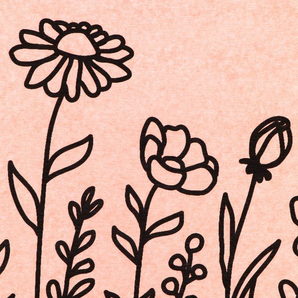 Gaiši rozā diatomīta vannas istabas paklājiņš 39x60 cm Floral Lines – Artsy Doormats-image-2