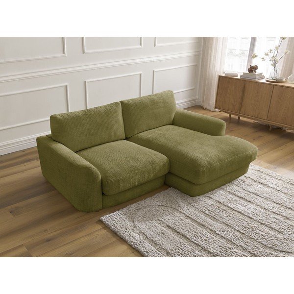 Haki stūra dīvāns no šenila auduma (ar labo stūri/ar zvilni) Leonore – Bobochic Paris-image-4