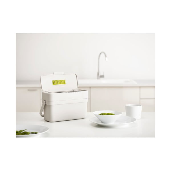 Balts kompostējams atkritumu konteiners 4 L Compo - Joseph Joseph-image-1