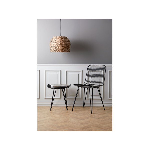 Melna metāla taburete Svale – Villa Collection-image-2