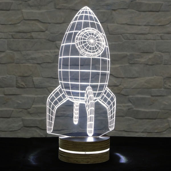 3D galda lampa Rocket