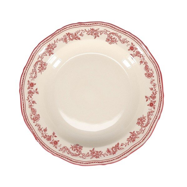 Bordo/ziloņkaula krāsas zupas porcelāna šķīvis ø 23 cm Cyril – S|P Collection