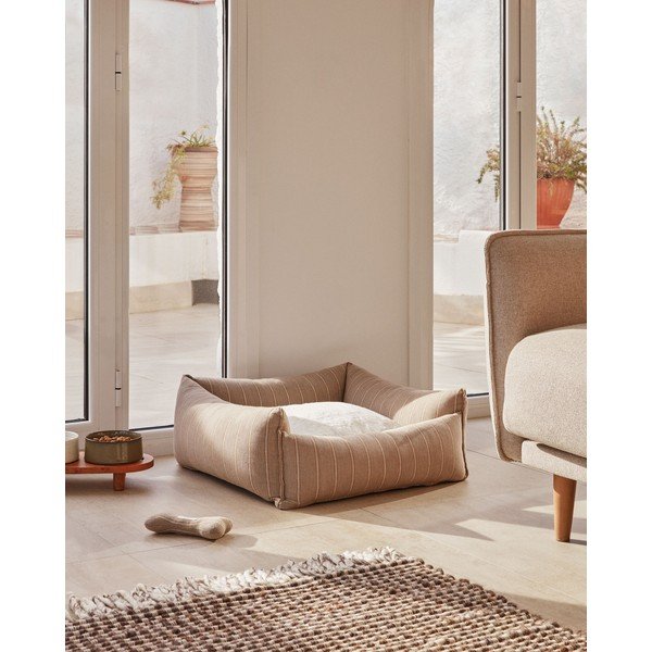 Brūna suņu gulta 60x60 cm Toby – Kave Home-image-3