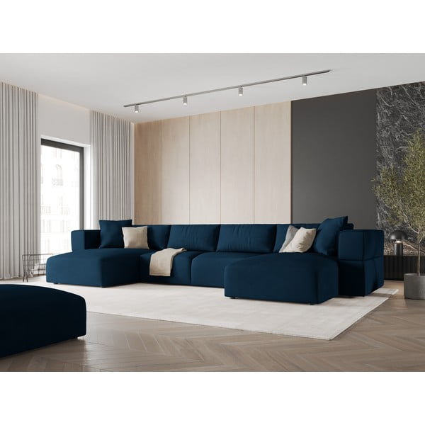 Zils stūra dīvāns (U veida) Esther – Milo Casa-image-1