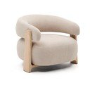 Bēšs atpūtas krēsls no šenila auduma Granite – Kave Home