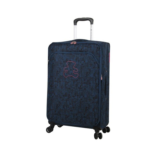 Zila bagāžas soma uz 4 riteņiem Lulucastagnette Teddy Bear,, 71 l-image-1