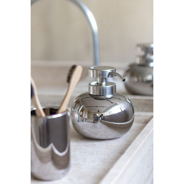 Sudraba krāsas keramikas ziepju dozators 200 ml Lotus – Mette Ditmer Denmark-image-1