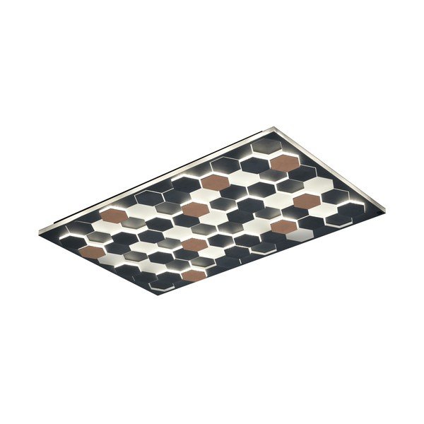 Melna LED griestu lampa ar balss vadību/ar mobilās lietotnes vadību un metāla abažūru 70x115 cm Cifavo – CINQUE-image-4