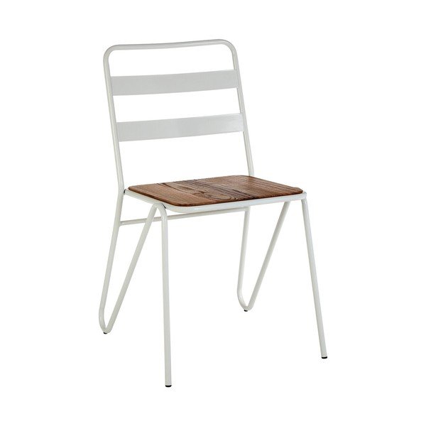 Balts/dabīga toņa gobas masīvkoka pusdienu krēsls District – Premier Housewares