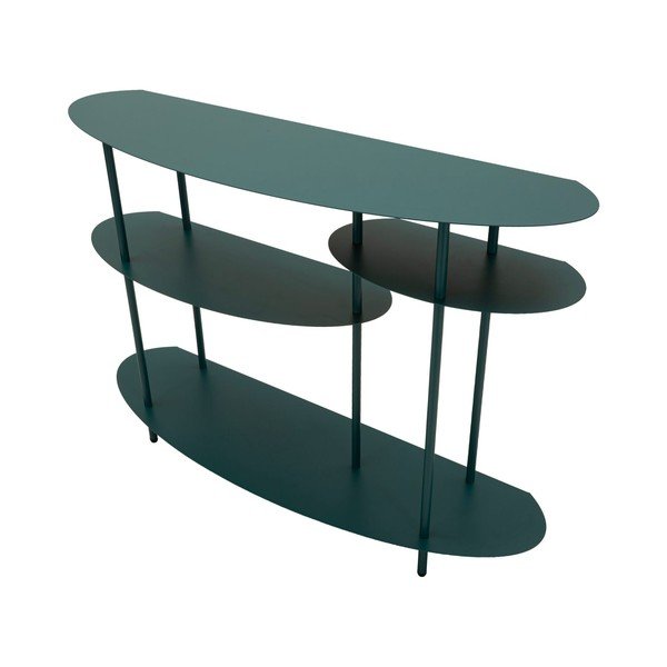 Zilganzaļš metāla konsoles galds 34x118 cm Saturn – Mauro Ferretti-image-3