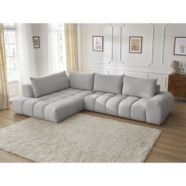 Gaiši pelēks stūra dīvāns (ar kreiso stūri) Everest – Bobochic Paris-image-1