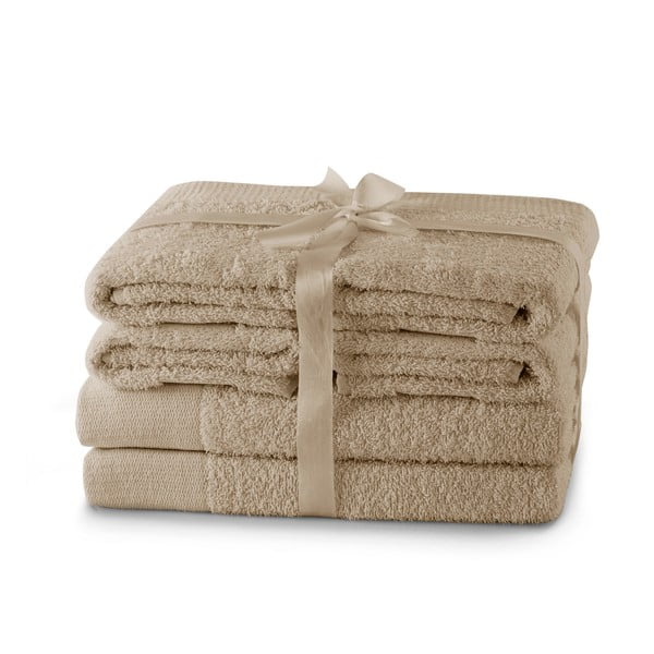 Bēši frotē kokvilnas dvieļi (6 gab.) Amari – AmeliaHome