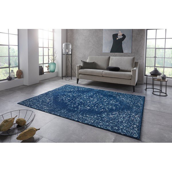 Tumši zils paklājs Nouristan Pandeh, 80 x 150 cm-image-1