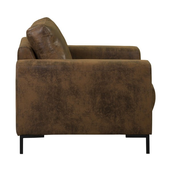 Brūns atpūtas krēsls no ādas imitācijas Lofty Lilly – Miuform-image-3