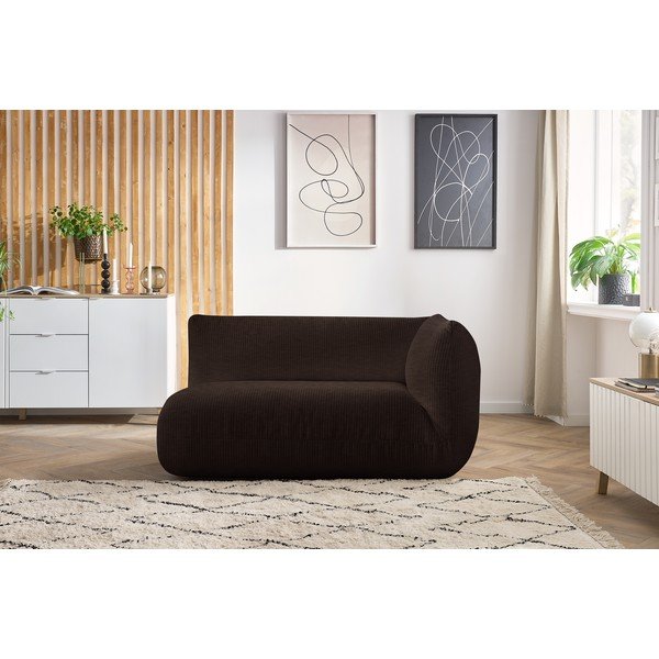 Tumši brūns velveta modulārais dīvāns (ar labo stūri) Lecomte – Bobochic Paris-image-4