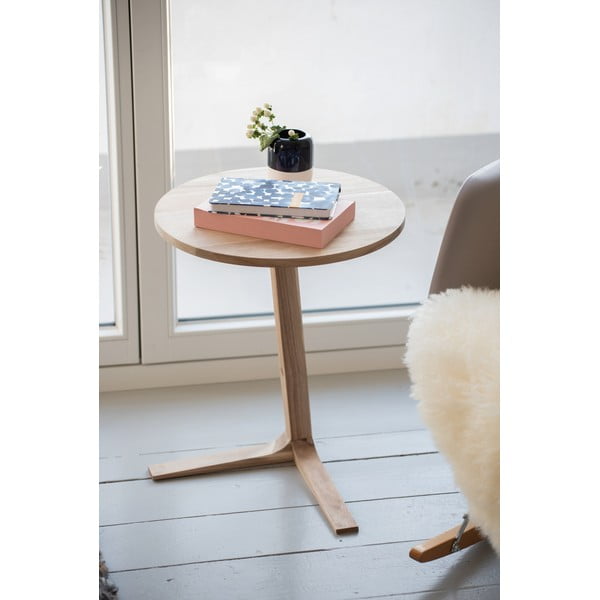 Apaļš akācijas masīvkoka kafijas galdiņš ø 40 cm Acina – Wenko-image-1