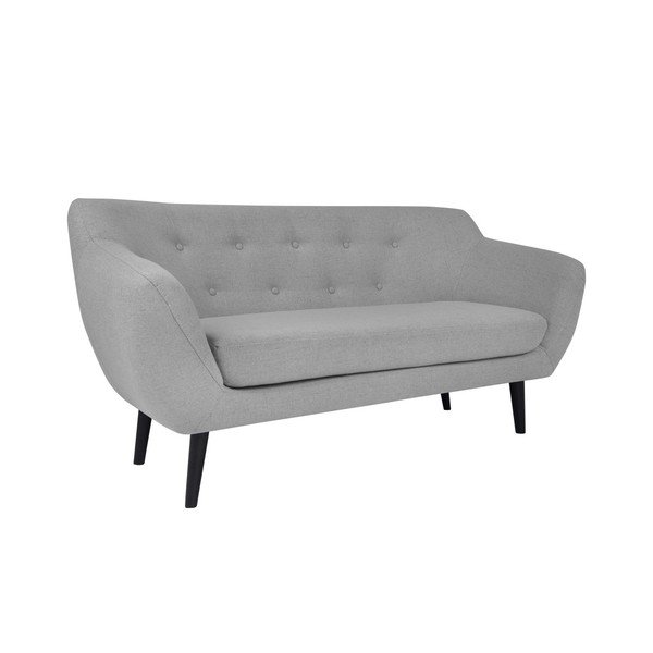 Gaiši pelēks divvietīgs dīvāns ar brūnām kājām Mazzini Sofas Piemont-image-2