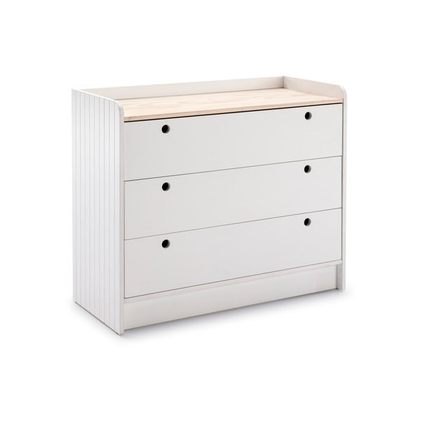 Balta kumode ar 3 atvilktnēm Marckeric Monte-image-2