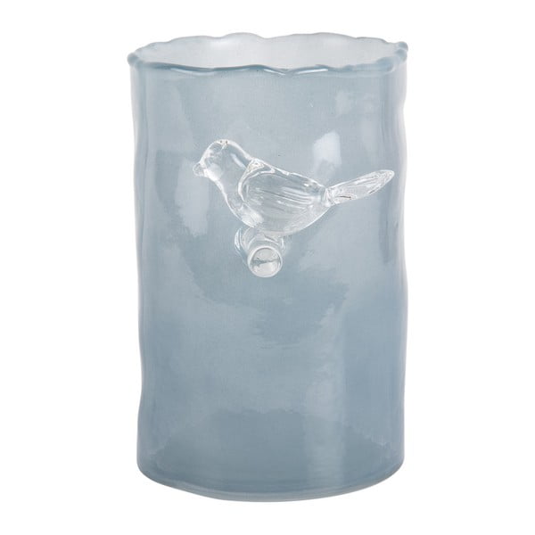 Zila stikla vāze (augstums 15 cm) Bird On Branch – PT LIVING