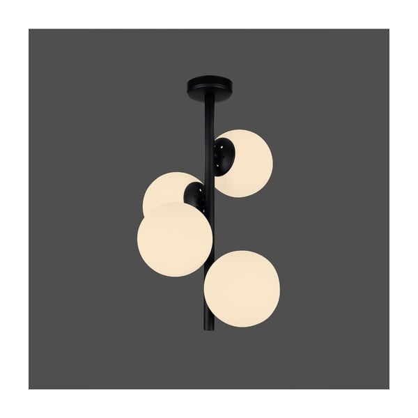 Melna piekarama lampa Squid Lighting Owl, augstums 53 cm-image-1