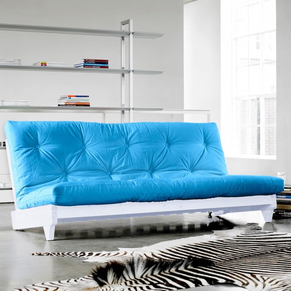 Dīvāns gulta Karup Fresh White/Horizon Blue