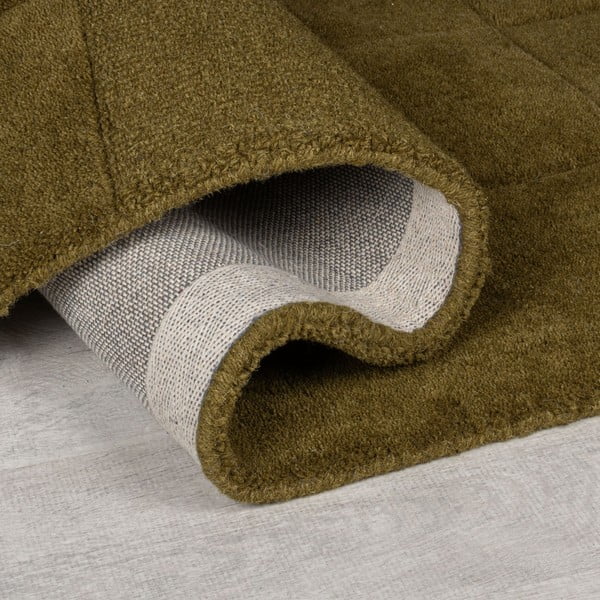 Haki ar rokām darināts vilnas paklājs 120x170 cm Checkerboard – Flair Rugs-image-2