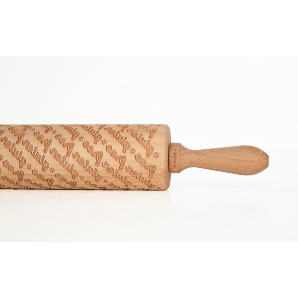 Koka mīklas rullis ar gravējumu Gluten Free – Valek-image-1