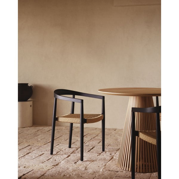 Melni masīvkoka dārza krēsli (4 gab.) Ydalia – Kave Home-image-1