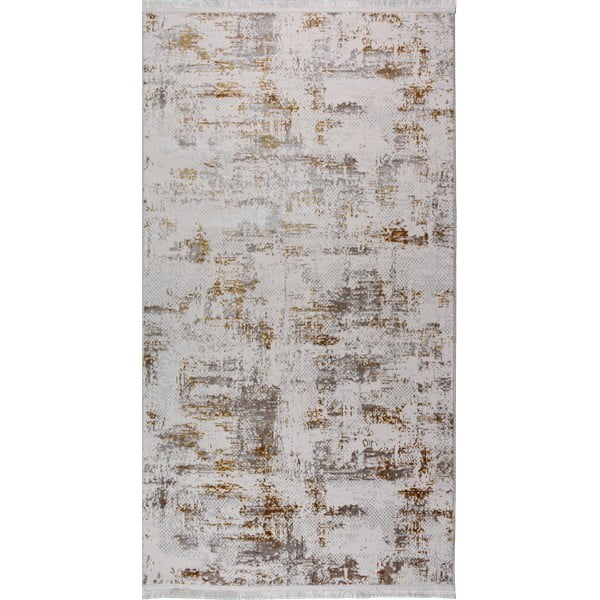 Krēmkrāsas/zelta krāsas mazgājams celiņa paklājs 80x200 cm Gold – Vitaus