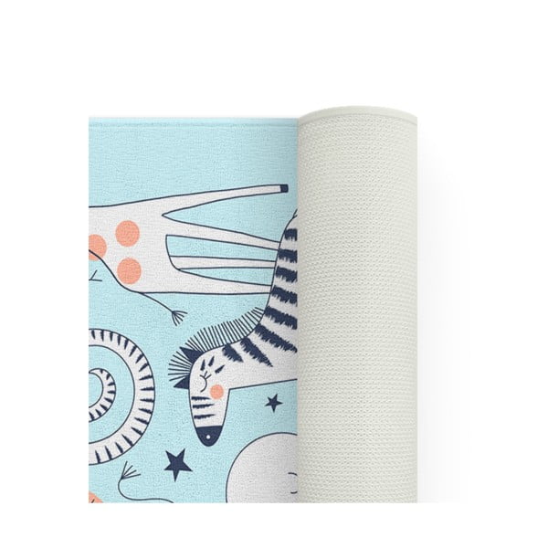 Zils bērnu paklājs 100x140 cm Happy Zoo – Oyo Concept-image-1