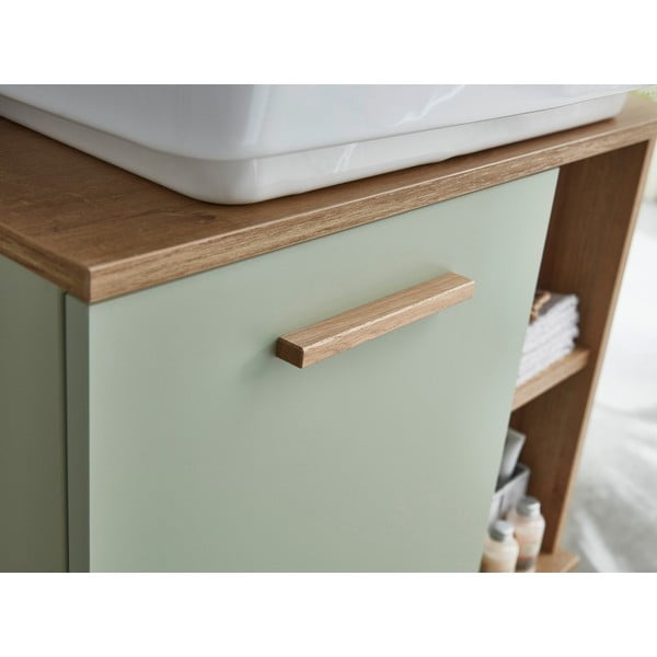 Zaļš ozolkoka imitācijas skapītis zem izlietnes Set 963 - Pelipal-image-1