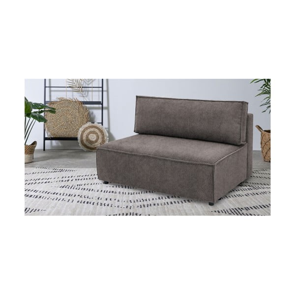 Gaiši brūns velveta modulārais dīvāns (vidējā moduļa) Nihad modular – Bobochic Paris-image-1