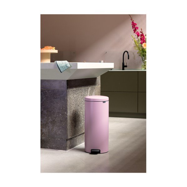Rozā tērauda atkritumu tvertne ar pedāli 30 l NewIcon – Brabantia-image-1