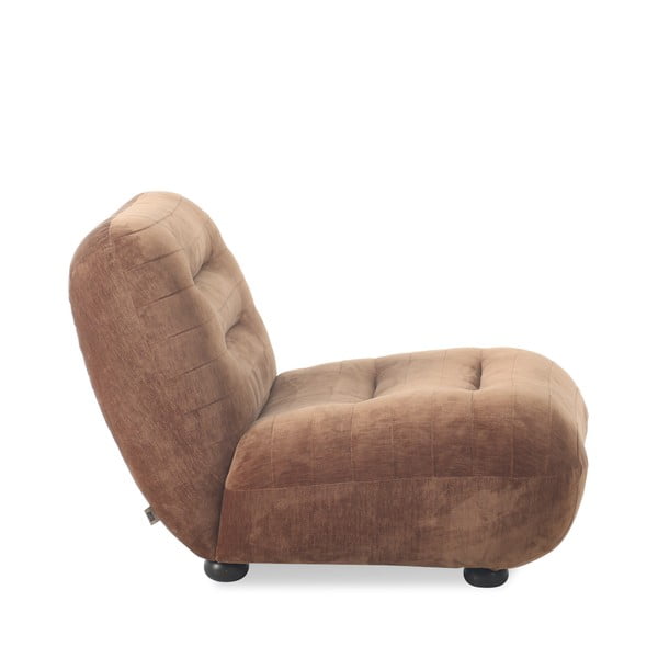 Brūns samta atpūtas krēsls Wyatt – Dutchbone-image-3