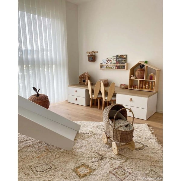 Bēšs mazgājams/ar rokām darināts kokvilnas paklājs 170x240 cm Kaarol Earth – Lorena Canals-image-1