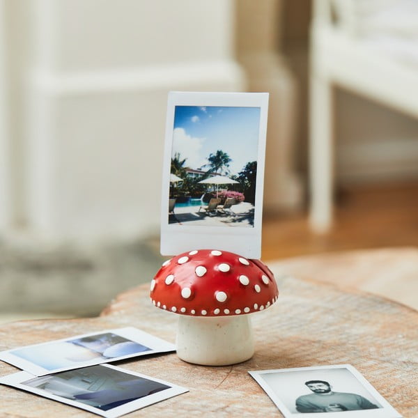 Sarkans akmens stāvošs fotogrāfiju turētājs 7x6 cm Mushroom – Sass & Belle-image-1