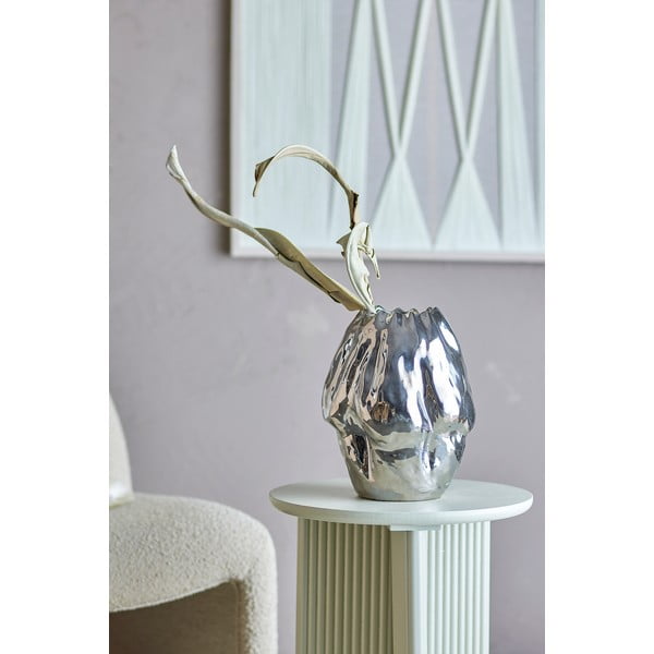 Sudraba krāsas akmensmasas vāze (augstums 29 cm) Bobby – Bloomingville-image-1