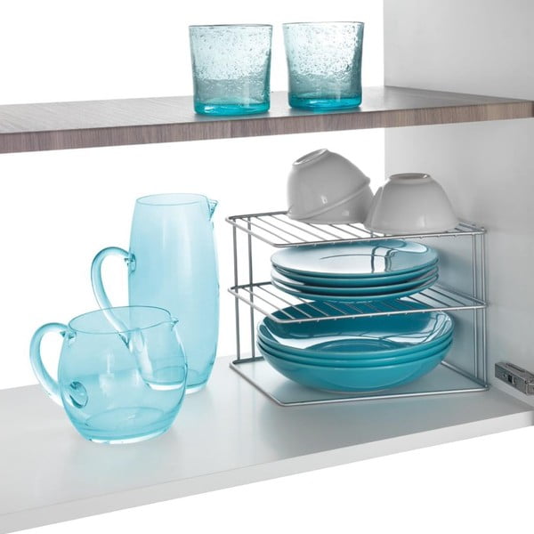 Sudraba krāsas tērauda papildu virtuves plaukts 25x25 cm Palio – Metaltex-image-3