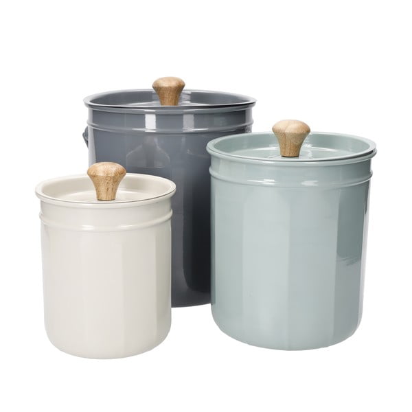 Tērauda konteineri kompostējamiem atkritumiem (3 gab.) – Kitchen Craft