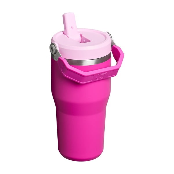Rozā nerūsējošā tērauda termoss 600 ml IceFlow™ Flip Straw 2.0 Tumbler Violet Blossom – Stanley-image-2