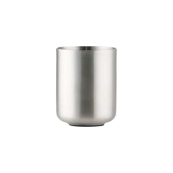 Matētas sudraba krāsas nerūsējošā tērauda trauks zobu birstei Ume – Zone