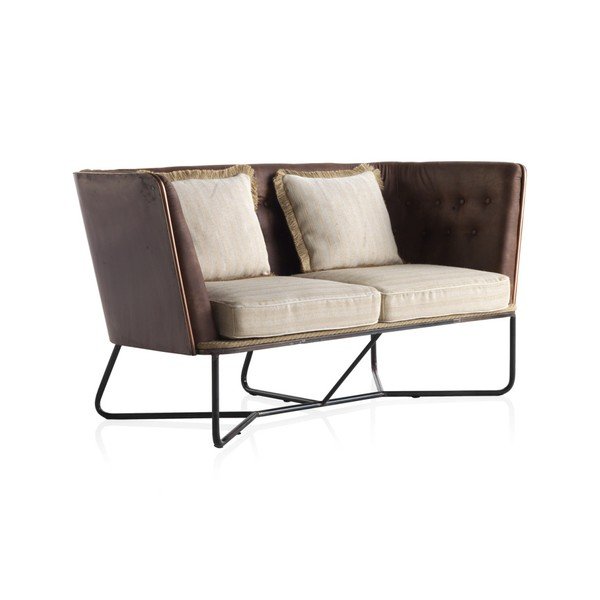 Divvietīgs dīvāns ar metāla konstrukciju un "Geese" polsterējumu