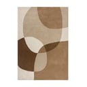 Brūns/bēšs ar rokām darināts vilnas paklājs 200x290 cm Glow – Flair Rugs